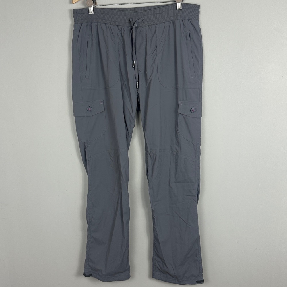 LL Bean Vista Camp Straight‎ Leg Pants Light Grey Womens Size Large Style 292741